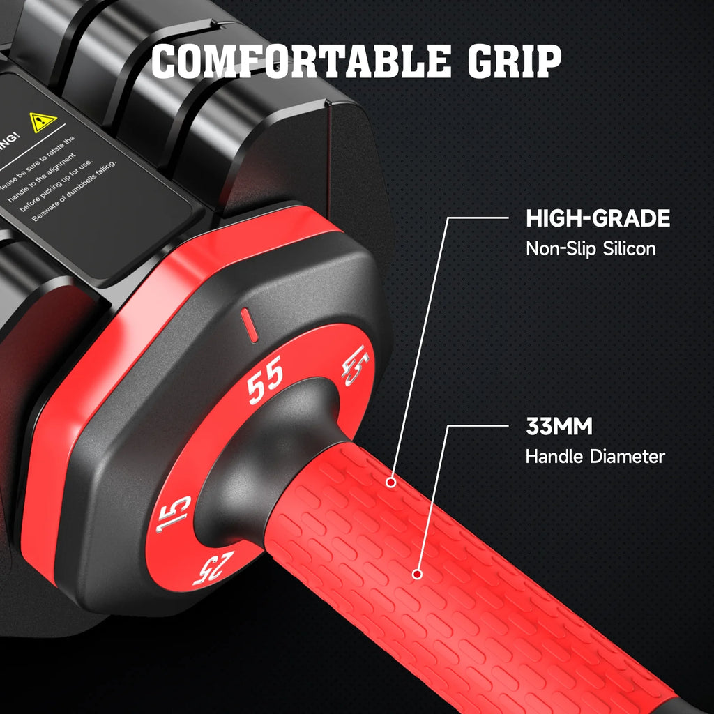 110LB Adjustable Dumbbells with High Quality Tray 15Lb to 55Lb Adjustable Dumbbell for Home Gym Exercise Equipment, ‌‌Christmas Gift