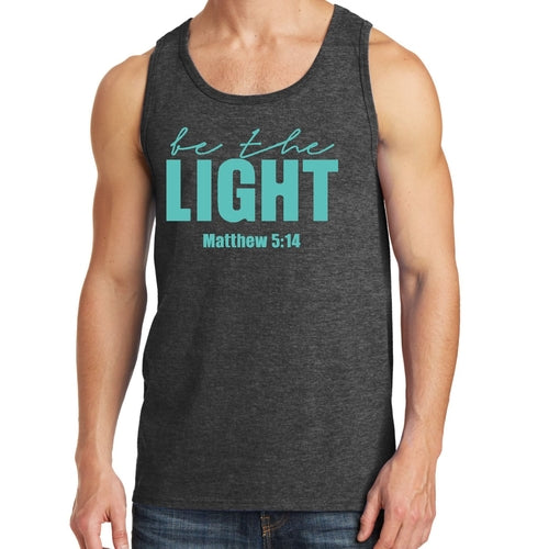 Mens Fitness Tank Top Graphic T-shirt be the Light Print