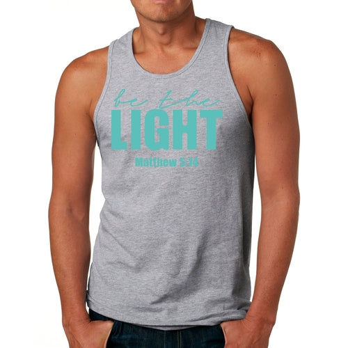 Mens Fitness Tank Top Graphic T-shirt be the Light Print