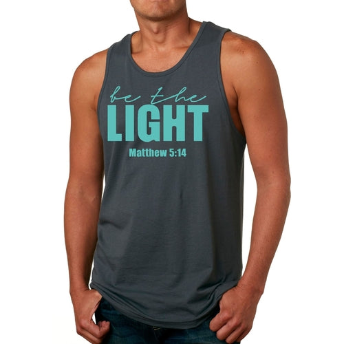 Mens Fitness Tank Top Graphic T-shirt be the Light Print
