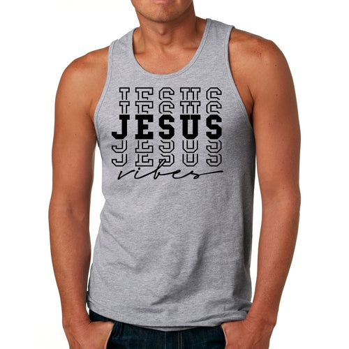 Mens Fitness Tank Top Graphic T-shirt Jesus Vibes