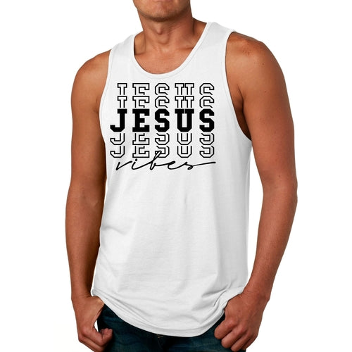Mens Fitness Tank Top Graphic T-shirt Jesus Vibes