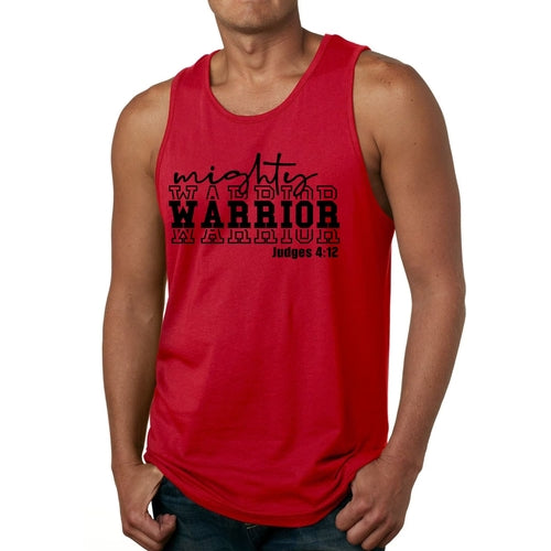 Mens Fitness Tank Top Graphic T-shirt Mighty Warrior Black