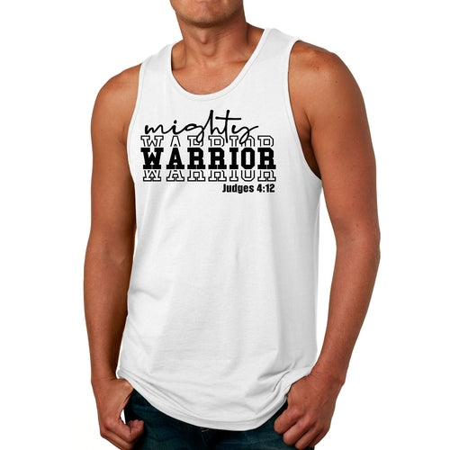 Mens Fitness Tank Top Graphic T-shirt Mighty Warrior Black
