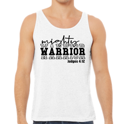 Mens Fitness Tank Top Graphic T-shirt Mighty Warrior Black